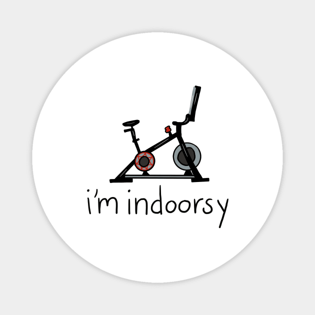 Indoor Cycling (Indoorsy) Magnet by Christine Borst Creative Studio